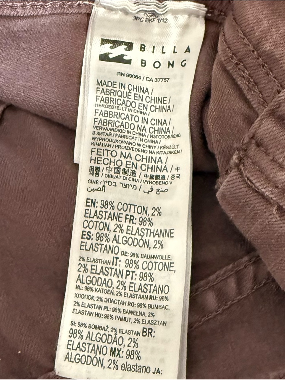 Billabong High Waisted Wide Leg Raw Hem Pants - Picture 8 of 8
